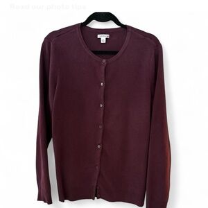 Women's Burgundy Cardigan Sweater